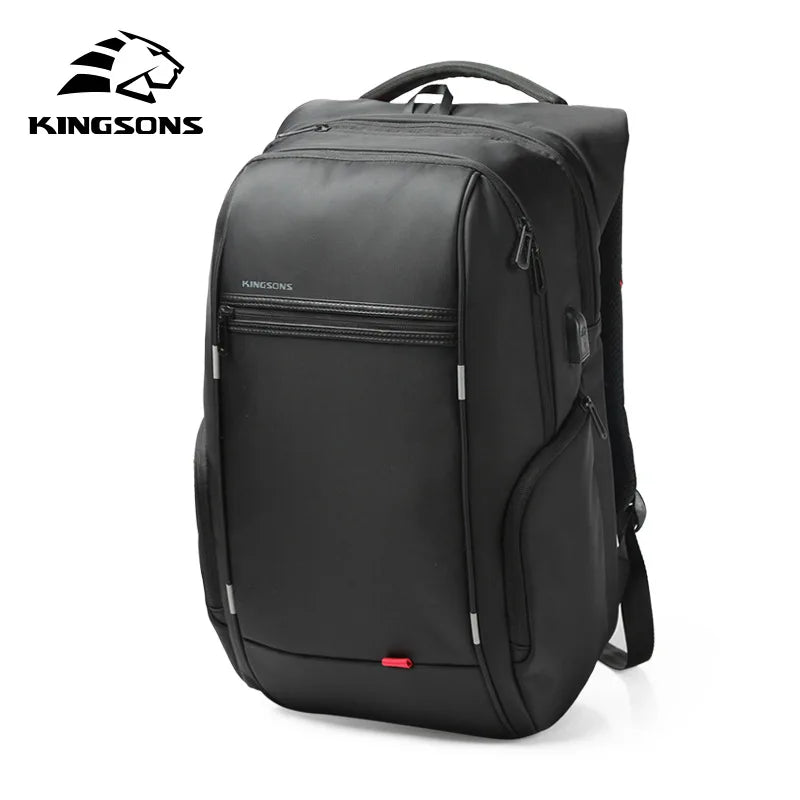 Kingsons Waterproof Backpack with USB Charging, Anti-theft Laptop Bag for Men and Women