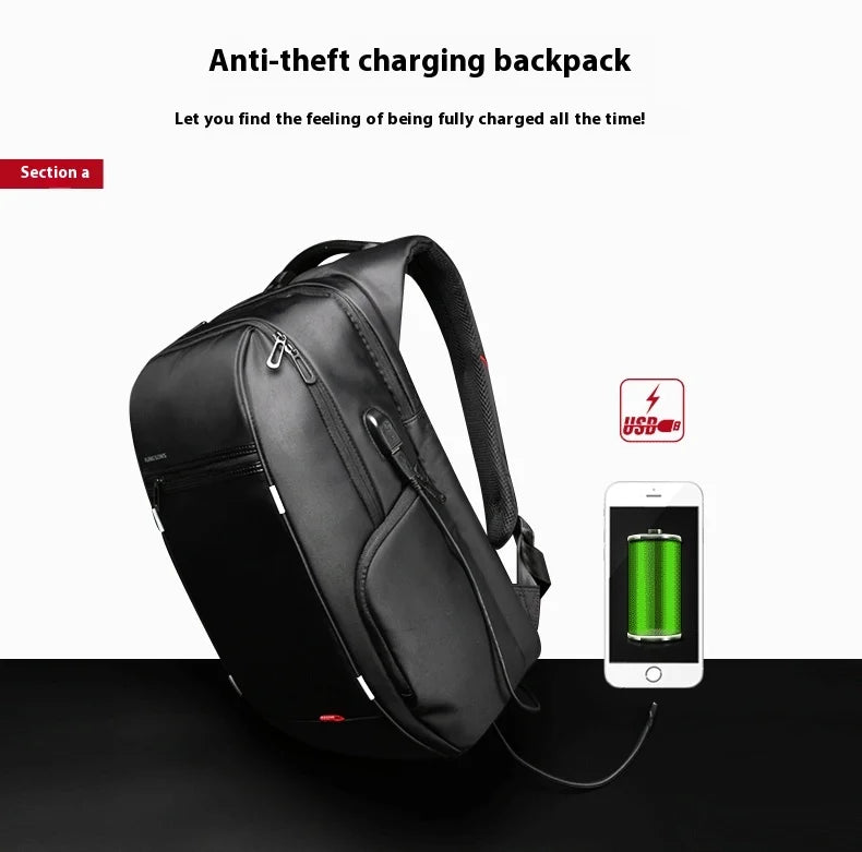 Kingsons Waterproof Backpack with USB Charging, Anti-theft Laptop Bag for Men and Women